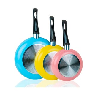 Foto 1 | Foto 1 | Juego 3 Sartenes Antiadherente Aluminio 18 20 24 Cm Colores