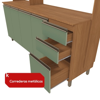 Foto 5 | Foto 5 | Cocina Integral 192 5 Cm Canela/verde Luna Kappesberg