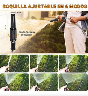 Foto 3 | Foto 3 | Manguera De Jardín Expandible De Hasta 15 M Con 8 Modos Modelo Gris