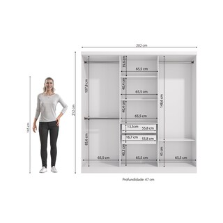 Foto 4 | Foto 4 | Closet Matrimonial Ropero Kappesberg 6 Puertas Blanco