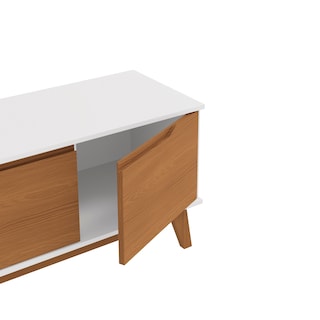 Foto 6 | Foto 6 | Rack Tv 55'' 136 Cm Blanco/canela 3 Puertas Kappesberg