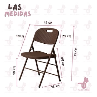Foto 2 | Foto 2 | Silla Plegable Ratán INMATMEX Resistente para Jardín, Eventos, Fiestas, Exterior y Fácil de Transportar, Café 10 Piezas