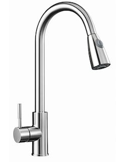 Foto 2 | Foto 2 | Monomando Para Fregadero Maxims Cuello Alto Níquel Cepillado