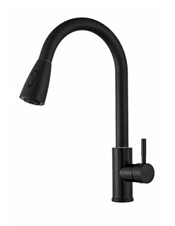 Foto 1 | Foto 1 | Monomando Para Fregadero Maxims Cuello Alto Negro Mate