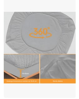 Foto 4 | Foto 4 | Protector Cubre Colchón Hipoalergénico Y Ultrasuave Modelo Gris King