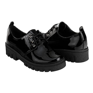 Foto 3 | Foto 3 | Zapato Vestir Blucher De Charol Dama Touche Tres Reyes Negro
