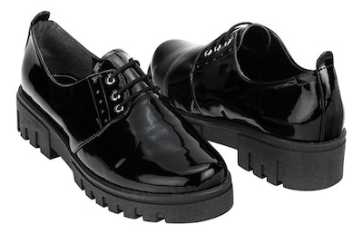 Foto 7 | Foto 7 | Zapato Vestir Blucher De Charol Dama Touche Tres Reyes Negro