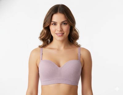 Foto 3 | Foto 3 | Brasier Lili Pink Tipo Strapless Sin Aro Blanco Púpura 2 Piezas Seamless
