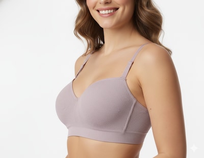Foto 4 | Foto 4 | Brasier Lili Pink Tipo Strapless Sin Aro Blanco Púpura 2 Piezas Seamless