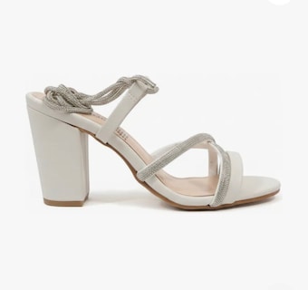 Foto 1 | Foto 1 | Sandalias De Tacon Golden Shoes 0789 Latte Tiras Mujer