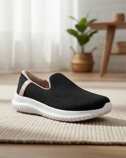 Foto 3 | Foto 3 | Tenis Golden Shoes 0728 Negro Confort Slip On Mujer