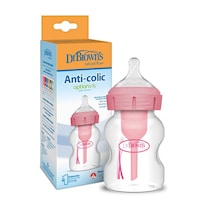 Biberón Dr. Brown's Cuello Ancho 5oz Rosa Anticólico