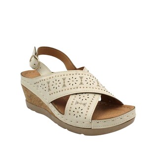 Foto 2 | Foto 2 | Sandalia De Confort Con Plataforma Con Tiras Anchas Cruzadas Senties Lesly