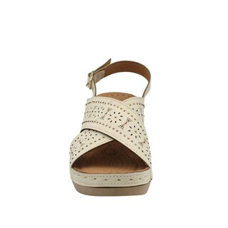 Foto 3 | Foto 3 | Sandalia De Confort Con Plataforma Con Tiras Anchas Cruzadas Senties Lesly