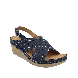 Foto 2 | Foto 2 | Sandalia De Confort Con Plataforma Con Tiras Anchas Cruzadas Senties Lesly