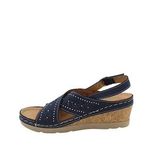 Foto 4 | Foto 4 | Sandalia De Confort Con Plataforma Con Tiras Anchas Cruzadas Senties Lesly