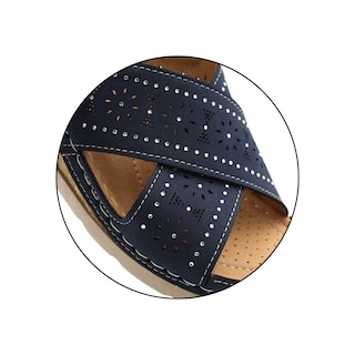 Foto 7 | Foto 7 | Sandalia De Confort Con Plataforma Con Tiras Anchas Cruzadas Senties Lesly