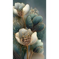 Cuadro Decorativo Botánica 90x122cm Jade Y Oro