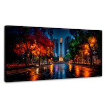 Cuadro Decorativo México Canvas Ángel Noche Triunfo 120x60