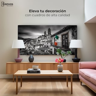 Foto 3 | Foto 3 | Cuadro Decorativo México Canvas Taxco Pueblo Luz 120x60