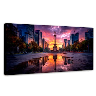 Foto 1 | Foto 1 | Cuadro Decorativo México Canvas Ángel Ciudad Viva 120x60