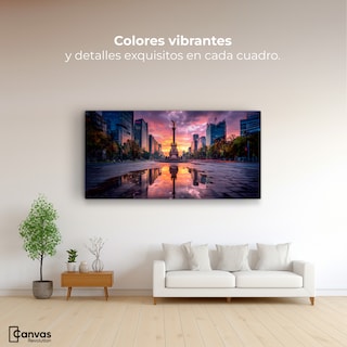 Foto 2 | Foto 2 | Cuadro Decorativo México Canvas Ángel Ciudad Viva 120x60