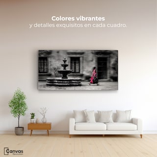 Foto 2 | Foto 2 | Cuadro Decorativo México Canvas Coyoacán Paseo Rosa 120x60