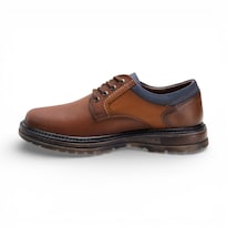Zapatos Custom Style 8604 Camel Azul Vestir Hombre