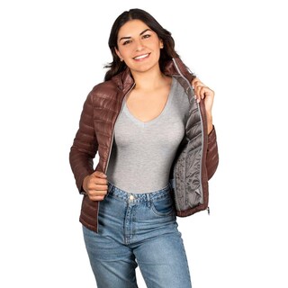 Foto 2 | Foto 2 | Chamarra Lifestyle Gorro Desmontable Mujer Cafe