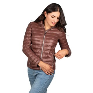 Foto 3 | Foto 3 | Chamarra Lifestyle Gorro Desmontable Mujer Cafe