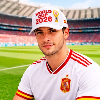 Foto 7 | Foto 7 | Gorra Fútbol Ajustable España Blanca Copa 2026 Fan Sport