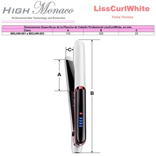 Foto 6 | Foto 6 | Plancha Alaciadora Profesional High Monaco Mxlhw-001 1 Pieza Blanco