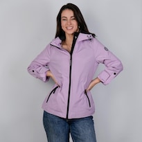 Chamarra Rompevientos Para Mujer Con Gorro Y Bolsillo Interno Greenlander Purpura