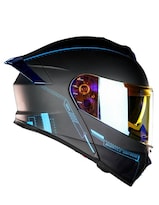 Casco Abatible De Moto Kov Thunder Racing Azul Dot