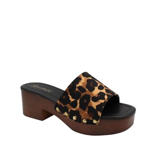 Foto 2 | Foto 2 | Sandalia Sueco Con Plataforma Bajita En Animal Print Senties Janika