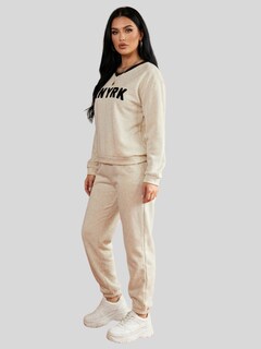 Foto 4 | Foto 4 | Conjunto 2 Piezas Estilo Deportivo Urbano Conj-0132 Gris Claro Sudadera Y Pants Cómodos Para Mujer