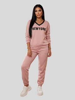 Foto 2 | Foto 2 | Conjunto 2 Piezas Estilo Deportivo Urbano Conj-0132 Rosa Sudadera Y Pants Cómodos Para Mujer