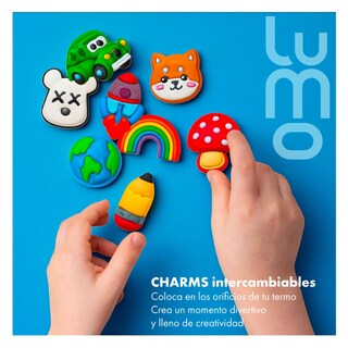 Foto 5 | Foto 5 | Termo Térmico Para Niños Charms Acero Inoxidable 12oz Pines