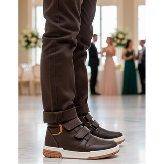 Foto 2 | Foto 2 | Tenis Bota Chabelo Piel Ajuste Doble Contactel Para Niño Cafe