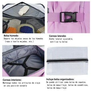 Foto 4 | Foto 4 | Mochila De Viaje Xtellar Impermeable Con Puerto Usb Morado