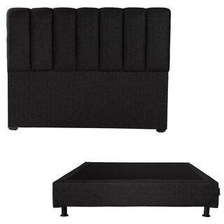 Foto 1 | Foto 1 | Cabecera Dicasa Kami + Box Color Negro Queen Size