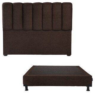 Foto 1 | Foto 1 | Cabecera Dicasa Kami + Box Color Chocolate Queen Size