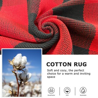 Foto 5 | Foto 5 | Alfombra Iohouze 122x183 Cm Algodón Diseño Búfalo Resistente