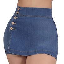 Falda Short Mezclilla Levanta Pompa Sea Brazil Mujer