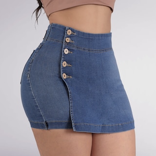 Foto 2 | Foto 2 | Falda Short Mezclilla Levanta Pompa Sea Brazil Mujer