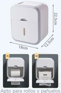 Foto 2 | Foto 2 | Caja Dispensador Papel Xtellar Multiusos Sellada Impermeable Abs Gris