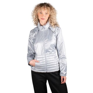 Foto 1 | Foto 1 | Chamarra Ultraligera Con Gorro Desmontable Mujer Plateado