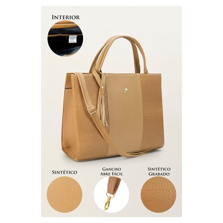 Foto 2 | Foto 2 | Bolso Para Dama Camel Vibora Sintetico Nefer Nueva Imagen