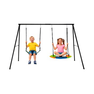 Foto 1 | Foto 1 | Columpio Infantil 2en1 Trampolin Balancin Estacion De Juegos Little Monkey