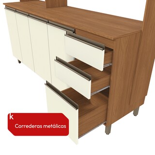 Foto 7 | Foto 7 | Cocina Compacta Luna Kappesberg 192 5 Cm Canela/blanco